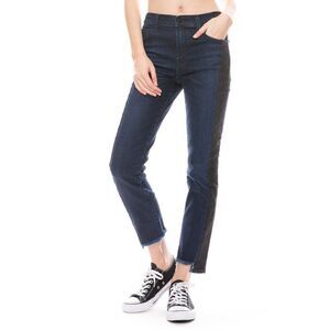 J Brand Ruby High Rise Cigarette Raw Hem Crop Jeans in Duality
